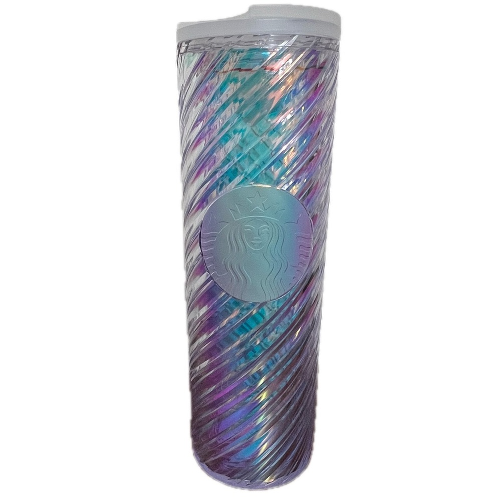 Starbucks Iridescent Holiday Unicorn Swirl Insulated Tumbler Cup 16 2022 holiday